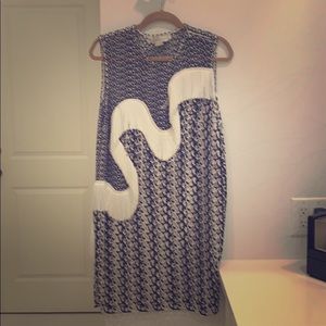 Stella McCartney shift fringe above the knee dress